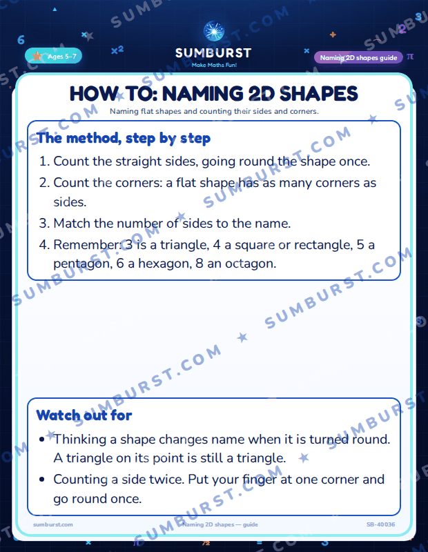 Preview of the How to: Naming 2D Shapes worksheet