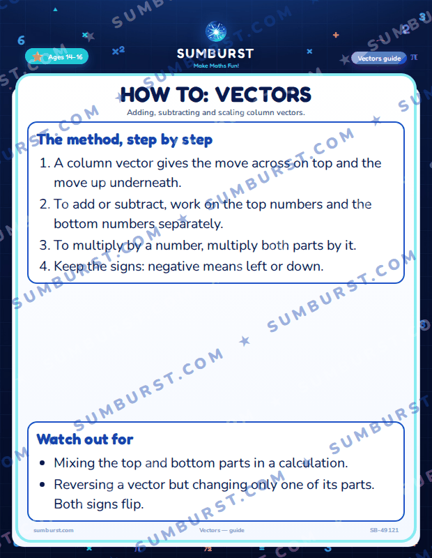 Preview of the How to: Vectors worksheet